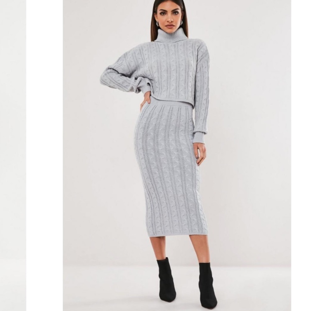 Missguided Co-Ord Sweater Skirt Set